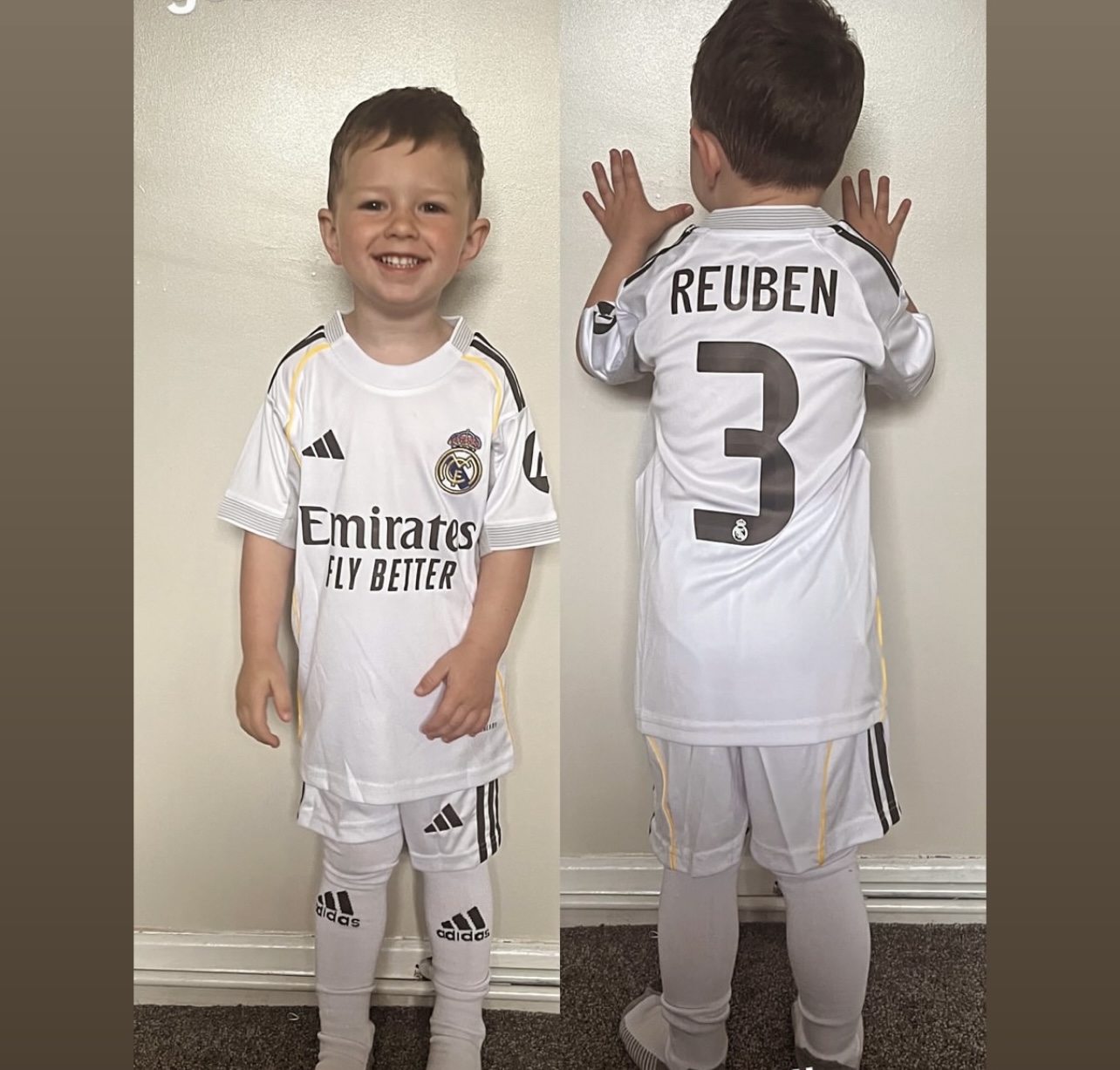 White Real Madrid Style Detail